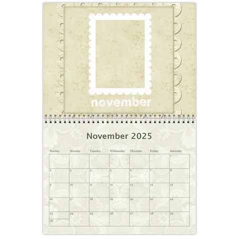 2025 Damask Wedding Calendar  By Catvinnat Nov 2025