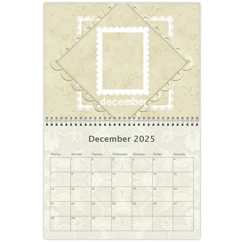 2025 Damask Wedding Calendar  By Catvinnat Dec 2025