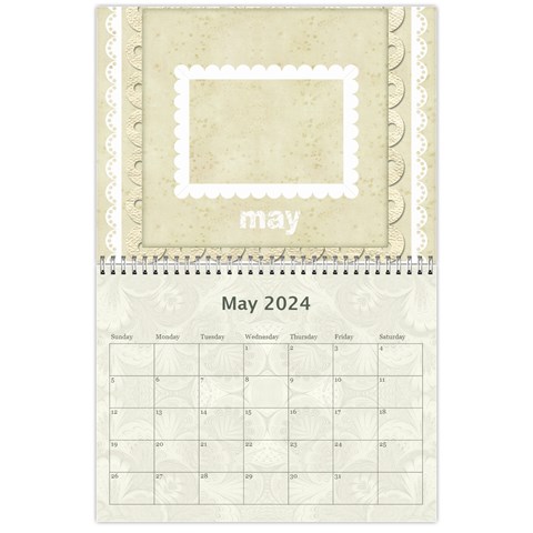 2024 Damask Wedding Calendar  By Catvinnat May 2024