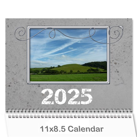 2025 Simple Silver Calendar By Catvinnat Cover