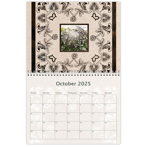 2025 Twin Hearts Wedding Celebration Calendar  By Catvinnat Oct 2025