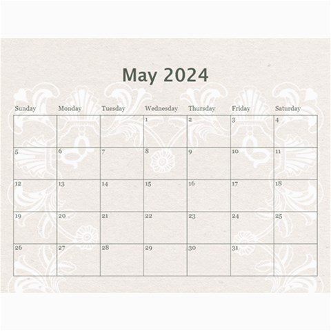2024 Twin Hearts Wedding Celebration Calendar  By Catvinnat Oct 2024