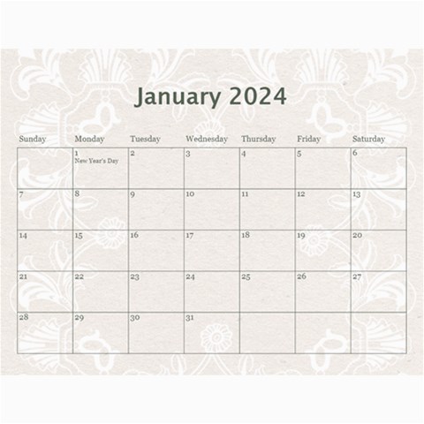 2024 Twin Hearts Wedding Celebration Calendar  By Catvinnat Feb 2024