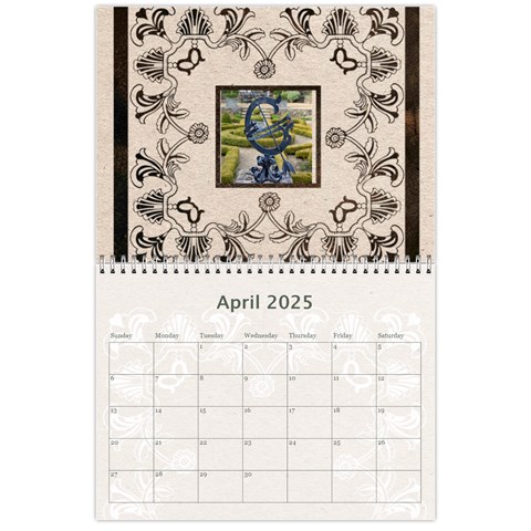 2025 Twin Hearts Wedding Celebration Calendar  By Catvinnat Apr 2025