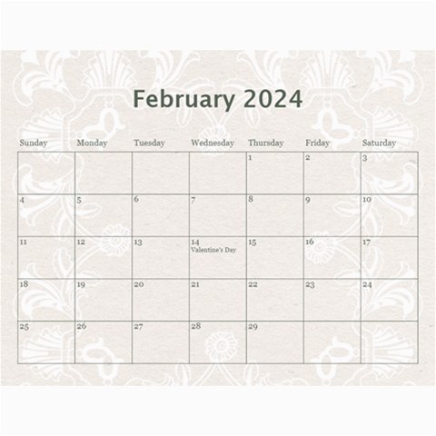 2024 Twin Hearts Wedding Celebration Calendar  By Catvinnat Apr 2024