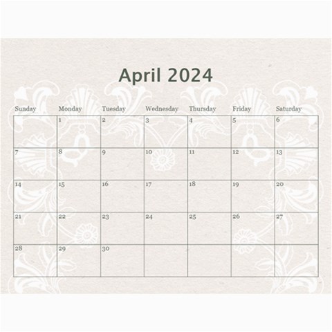 2024 Twin Hearts Wedding Celebration Calendar  By Catvinnat Aug 2024