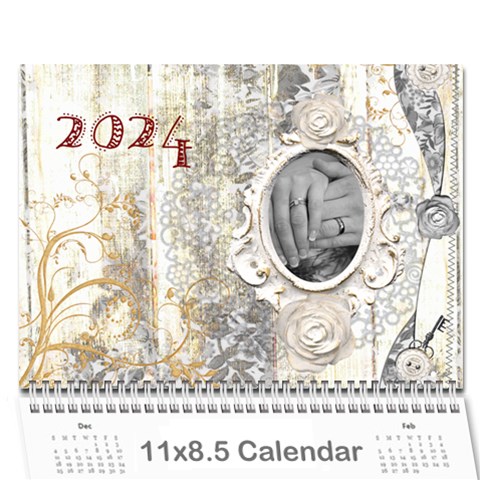 2024 Weathered Floral Calendar By Catvinnat Cover