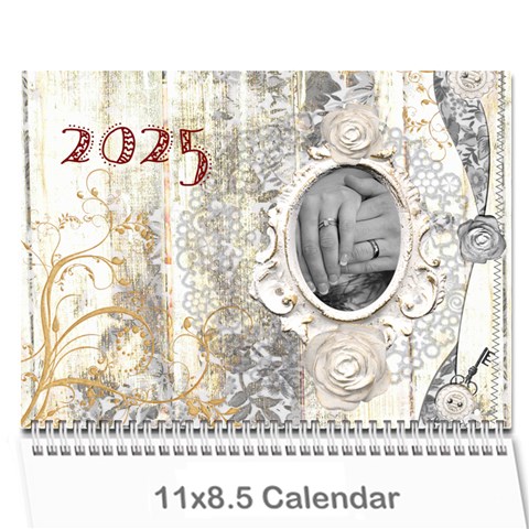 2025 Weathered Floral Calendar By Catvinnat Cover