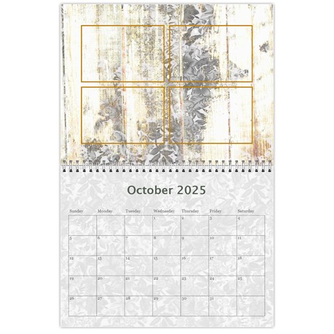 2025 Weathered Floral Calendar By Catvinnat Oct 2025