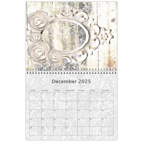 2025 Weathered Floral Calendar By Catvinnat Dec 2025