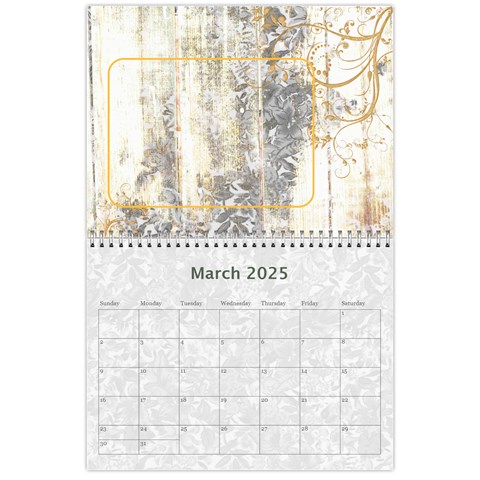 2025 Weathered Floral Calendar By Catvinnat Mar 2025