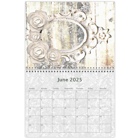2025 Weathered Floral Calendar By Catvinnat Jun 2025
