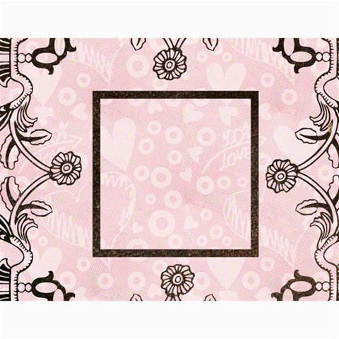 2024 Art Nouveau 100% Love Pastel Pink Calendar By Catvinnat Last Logo Page