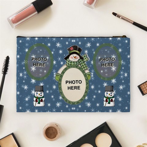 Snow Days Large Cosmetic Bag By Joy Johns Back