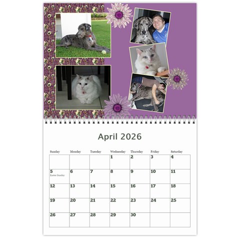 My Picture Calendar (any Year) By Deborah Apr 2025