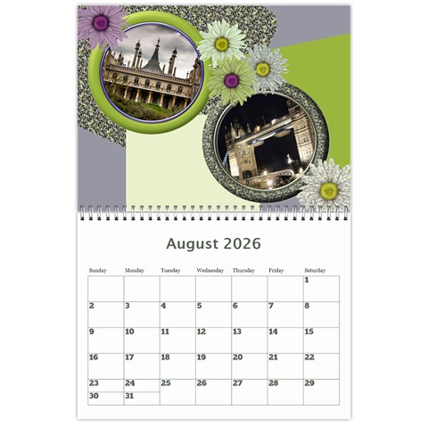 My Picture Calendar (any Year) By Deborah Aug 2025