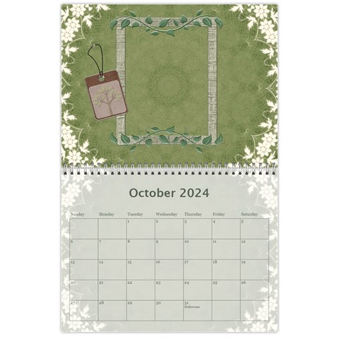 2024 Green 12 Month Wall Calendar By Lil Oct 2024
