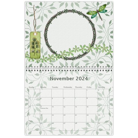 2024 Green 12 Month Wall Calendar By Lil Nov 2024