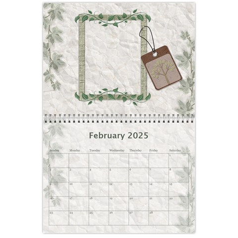 2024 Green 12 Month Wall Calendar By Lil Feb 2024