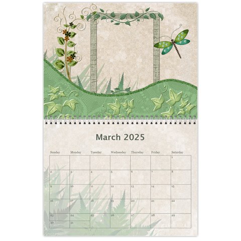2025 Green 12 Month Wall Calendar By Lil Mar 2025