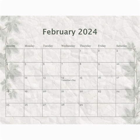 2024 Green 12 Month Wall Calendar By Lil Apr 2024