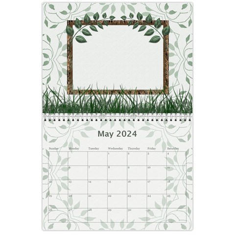2024 Green 12 Month Wall Calendar By Lil May 2024