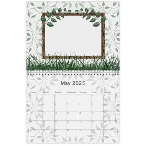 2025 Green 12 Month Wall Calendar By Lil May 2025