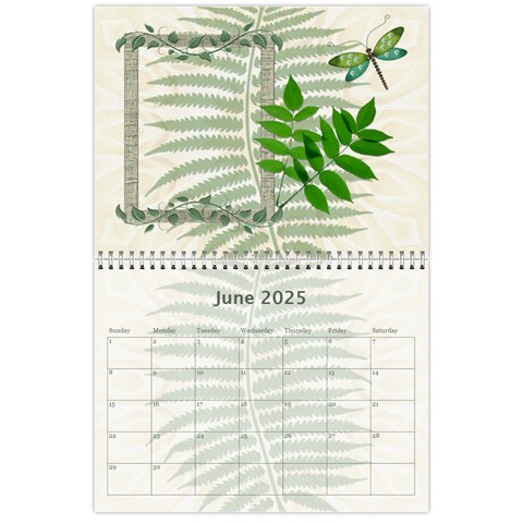 2024 Green 12 Month Wall Calendar By Lil Jun 2024