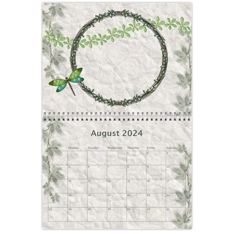 2024 Green 12 Month Wall Calendar By Lil Aug 2024