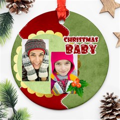 christmas - Round Ornament (Two Sides)