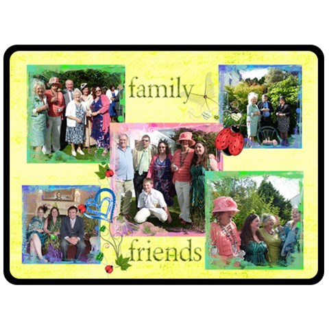 Family & Friends Extra Large Fleece Blanket By Catvinnat 80 x60  Blanket Front