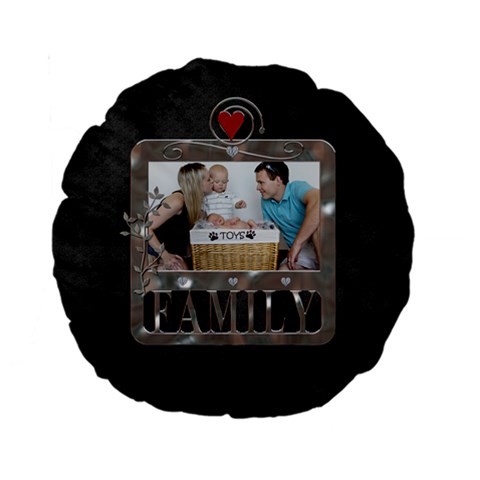 Family 15 premium Round Cushion By Lil Front