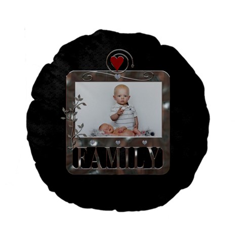 Family 15 premium Round Cushion By Lil Back