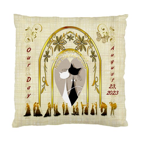 Our Day Wedding 1 Cushion Case By Ellan Front