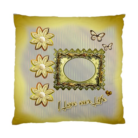 I Love Our Life Gold 242 Wedding 1 Cushion Case By Ellan Front