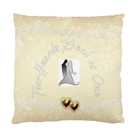 Two Hearts Beat As One Wedding 1 Cushion Case By Ellan Front