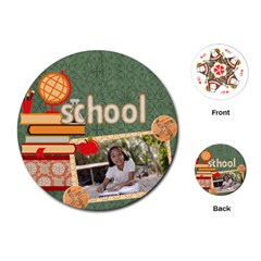 back to school - Playing Cards Single Design (Round)