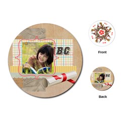 back to school - Playing Cards Single Design (Round)