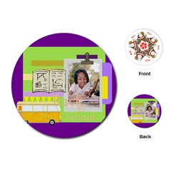 back to school - Playing Cards Single Design (Round)