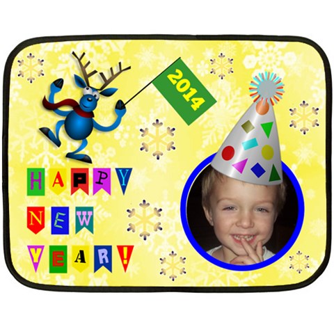 Happy New Year Mini Blanket By Joy Johns 35 x27  Blanket