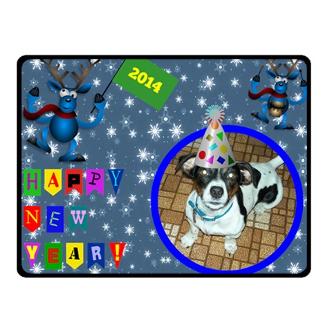 Happy New Year Small Blanket 2 By Joy Johns 50 x40  Blanket Front