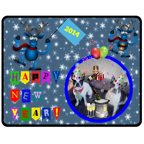 Happy New Year Medium Blanket 3 By Joy Johns 60 x50  Blanket Front