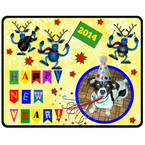 Happy New Year Medium Blanket 4 By Joy Johns 60 x50  Blanket Front