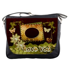 Love You brown Messenger bag