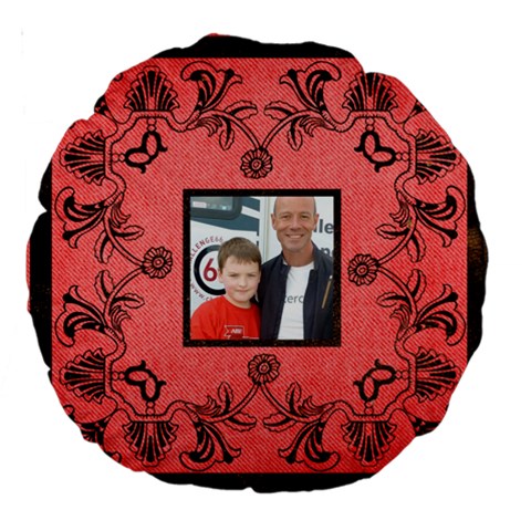 Art Nouveau Red Round Cushion By Catvinnat Back