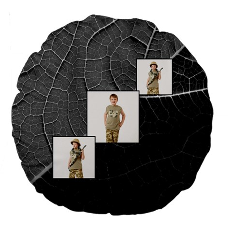 Jungle Fever Monochrome Round Cushion By Catvinnat Back