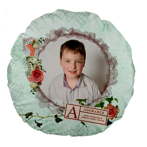 Adorable Ii Round Cushion By Catvinnat Front