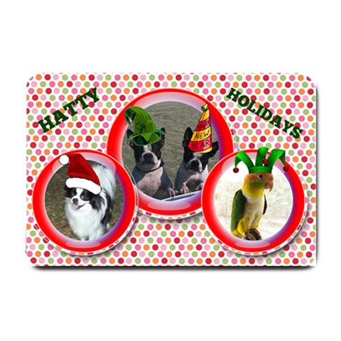 Hatty Holiday Small Doormat By Joy Johns 24 x16  Door Mat