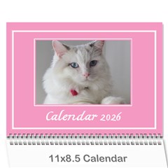 Pink Princess Wall Calendar 11x8.5 - Wall Calendar 11  x 8.5  (12-Months)