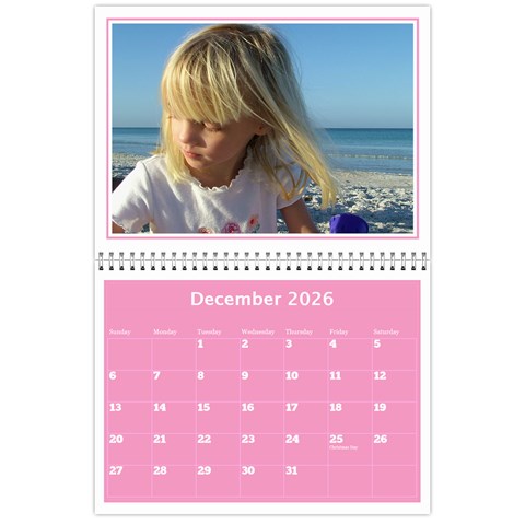 Pink Princess Wall Calendar 11x8 5 By Deborah Dec 2026